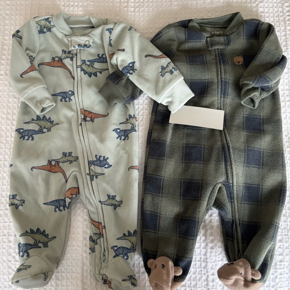 Carter's Fleece 0-3M Footie Pajamas